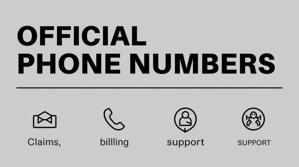 Official Phone Numbers — Claims, Billing & Support